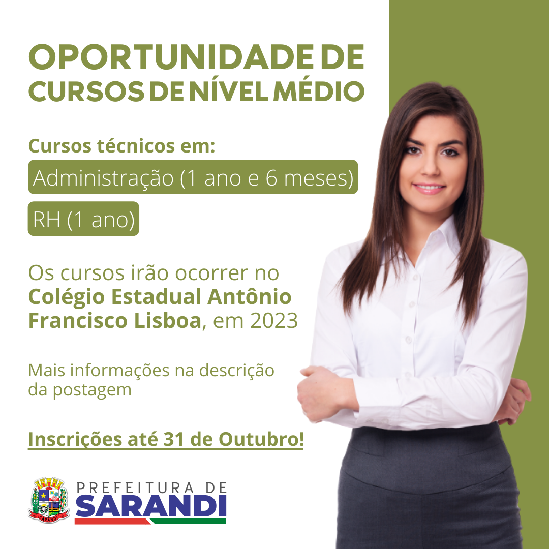 Curso Técnico em Administração e RH do Colégio Estadual Antônio Francisco Lisboa